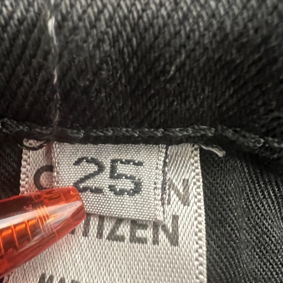 Cotton Citizen Jeans Womens 25 Black Fly Flare Crop Made in USA Button Fly Denim - Picture 10 of 12